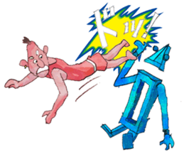 A pro wrestler Brother of red iron3 sticker #15901170