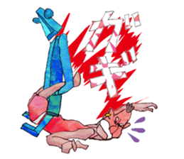 A pro wrestler Brother of red iron3 sticker #15901172