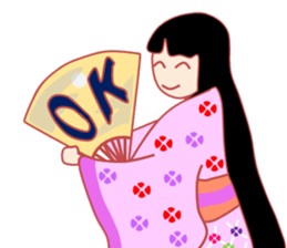The kimono girl! sticker #15902011