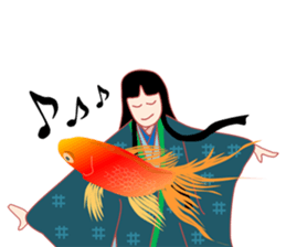 The kimono girl! sticker #15902046
