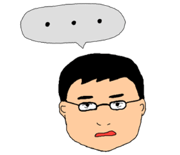 Horizontal stripe glasses sticker #15903059