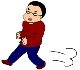 Horizontal stripe glasses sticker #15903082