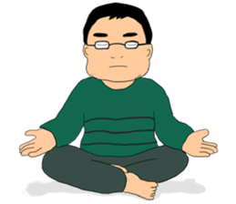 Horizontal stripe glasses sticker #15903084