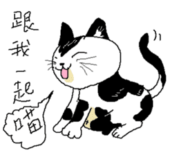 Sesame cat dating time sticker #15904124
