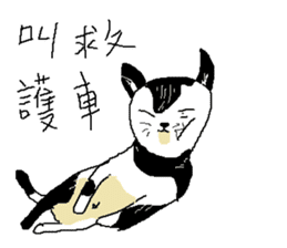 Sesame cat dating time sticker #15904129