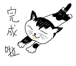 Sesame cat working hours sticker #15904239