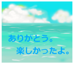 sea and seaside sticker.1 sticker #15904417