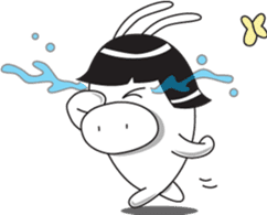 little pig-PangPang and little butterfly sticker #15904595