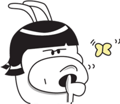 little pig-PangPang and little butterfly sticker #15904598