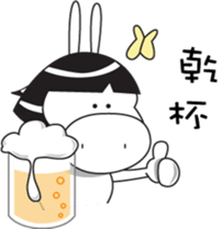 little pig-PangPang and little butterfly sticker #15904608