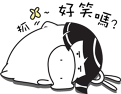 little pig-PangPang and little butterfly sticker #15904614