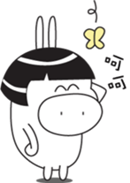 little pig-PangPang and little butterfly sticker #15904616