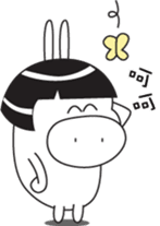 little pig-PangPang and little butterfly sticker #15904616