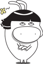 little pig-PangPang and little butterfly sticker #15904618