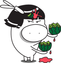 little pig-PangPang and little butterfly sticker #15904619