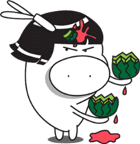 little pig-PangPang and little butterfly sticker #15904619