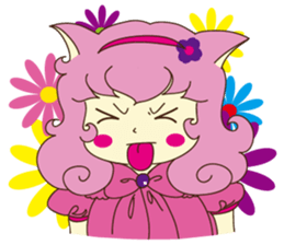 Pink cat girl sticker #15905146