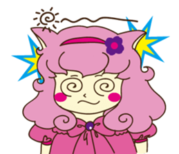 Pink cat girl sticker #15905148