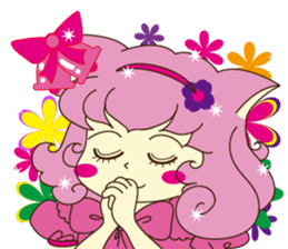 Pink cat girl sticker #15905149