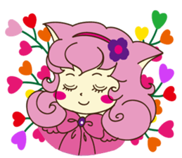 Pink cat girl sticker #15905154