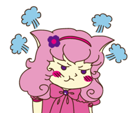 Pink cat girl sticker #15905157