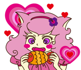 Pink cat girl sticker #15905158