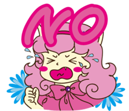 Pink cat girl sticker #15905159