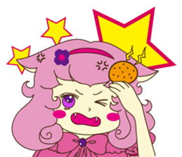 Pink cat girl sticker #15905161