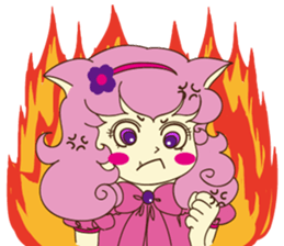 Pink cat girl sticker #15905162