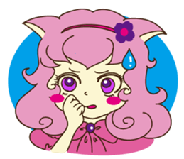 Pink cat girl sticker #15905163