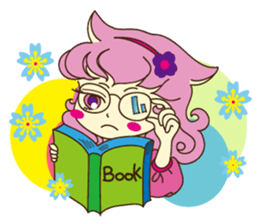Pink cat girl sticker #15905164