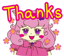Pink cat girl sticker #15905167