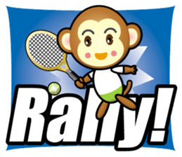 the monkey play tennis sticker #15905460