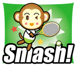 the monkey play tennis sticker #15905462