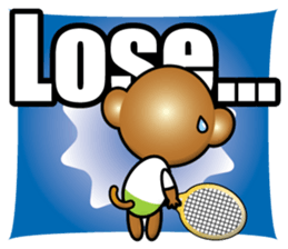 the monkey play tennis sticker #15905464