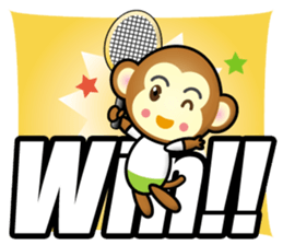 the monkey play tennis sticker #15905465
