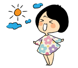 Long Day of Little Girl in Flower Dress sticker #15906259