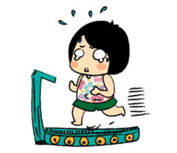 Long Day of Little Girl in Flower Dress sticker #15906261