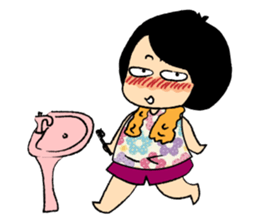 Long Day of Little Girl in Flower Dress sticker #15906262