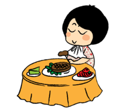 Long Day of Little Girl in Flower Dress sticker #15906263