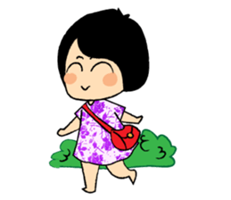 Long Day of Little Girl in Flower Dress sticker #15906264