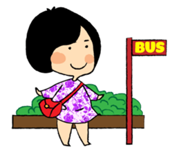 Long Day of Little Girl in Flower Dress sticker #15906265
