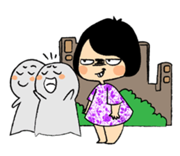 Long Day of Little Girl in Flower Dress sticker #15906266