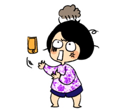 Long Day of Little Girl in Flower Dress sticker #15906268