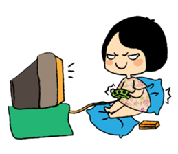 Long Day of Little Girl in Flower Dress sticker #15906271