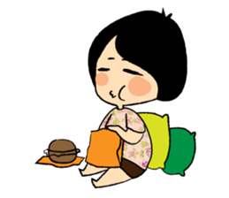 Long Day of Little Girl in Flower Dress sticker #15906272
