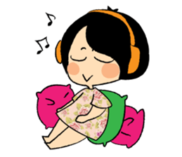 Long Day of Little Girl in Flower Dress sticker #15906273