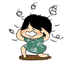 Long Day of Little Girl in Flower Dress sticker #15906275