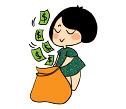 Long Day of Little Girl in Flower Dress sticker #15906281