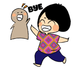 Long Day of Little Girl in Flower Dress sticker #15906285